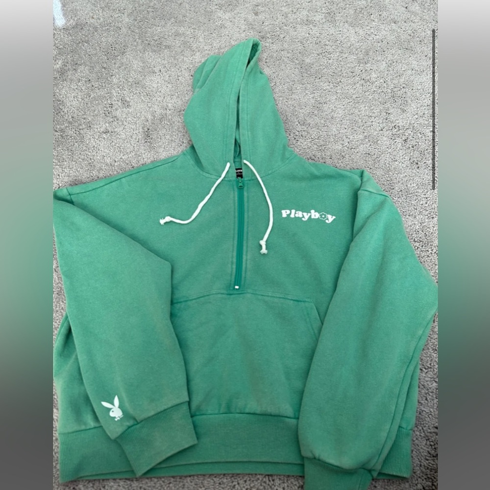 Playboy green quarter zip woman’s